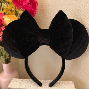 Black Quilted Velvet Minnie Ears - Sew Cute Ear Co.